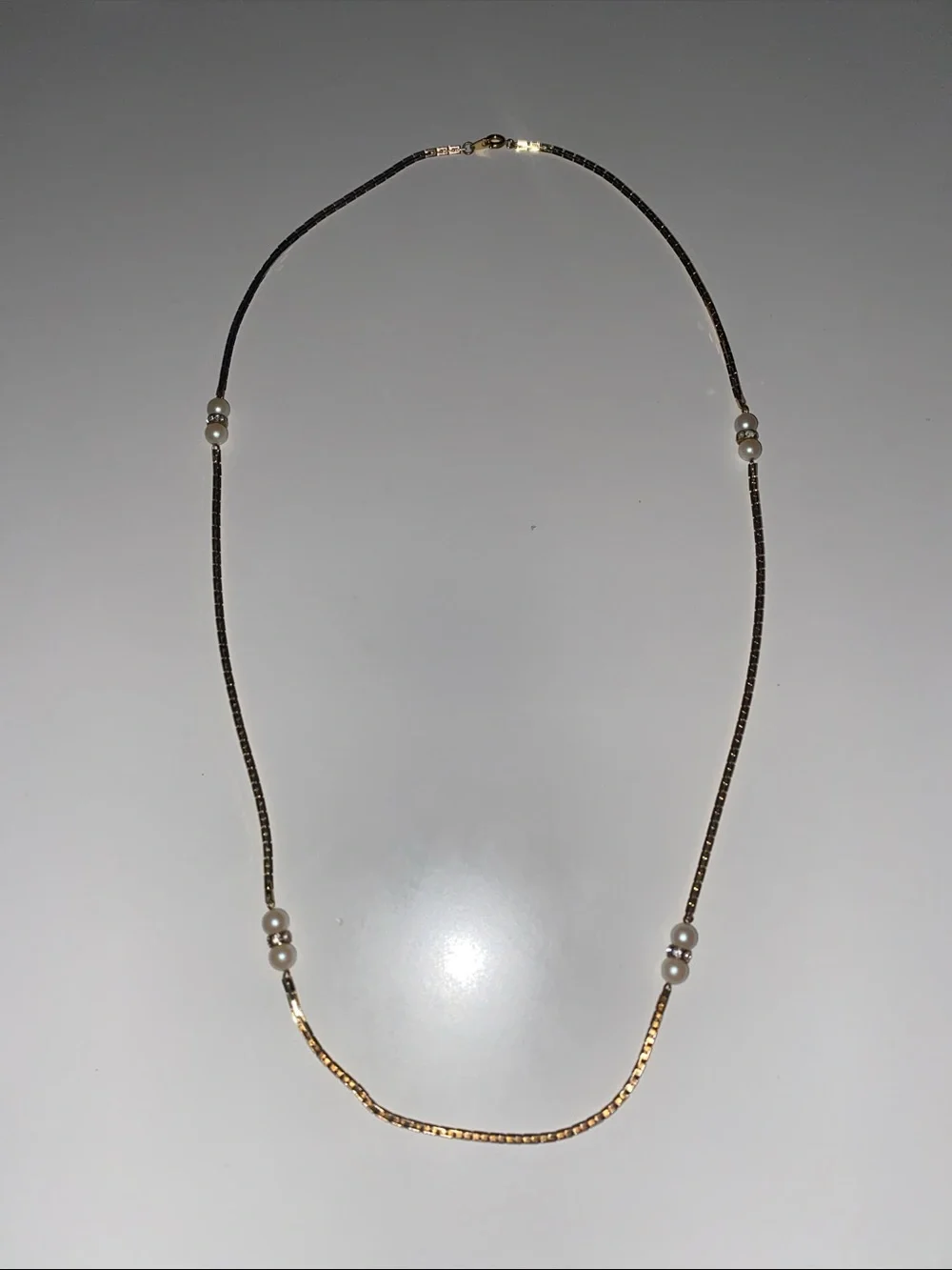 Gold Pearl Accent Beaded Women's Necklace